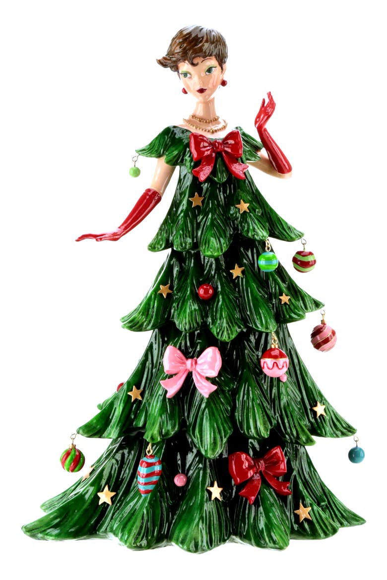 Christmas Tree Fashion Lady, Main, color, Green