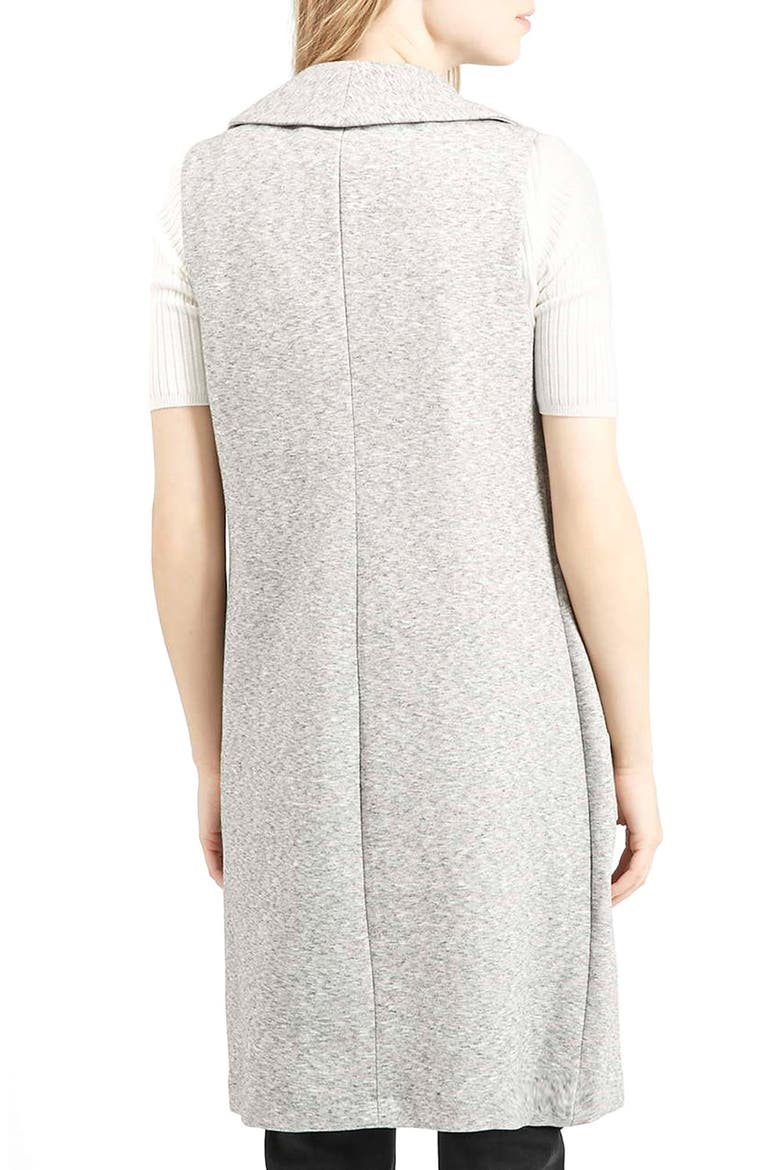 Marled Longline Vest, Alternate, color, LIGHT GREY