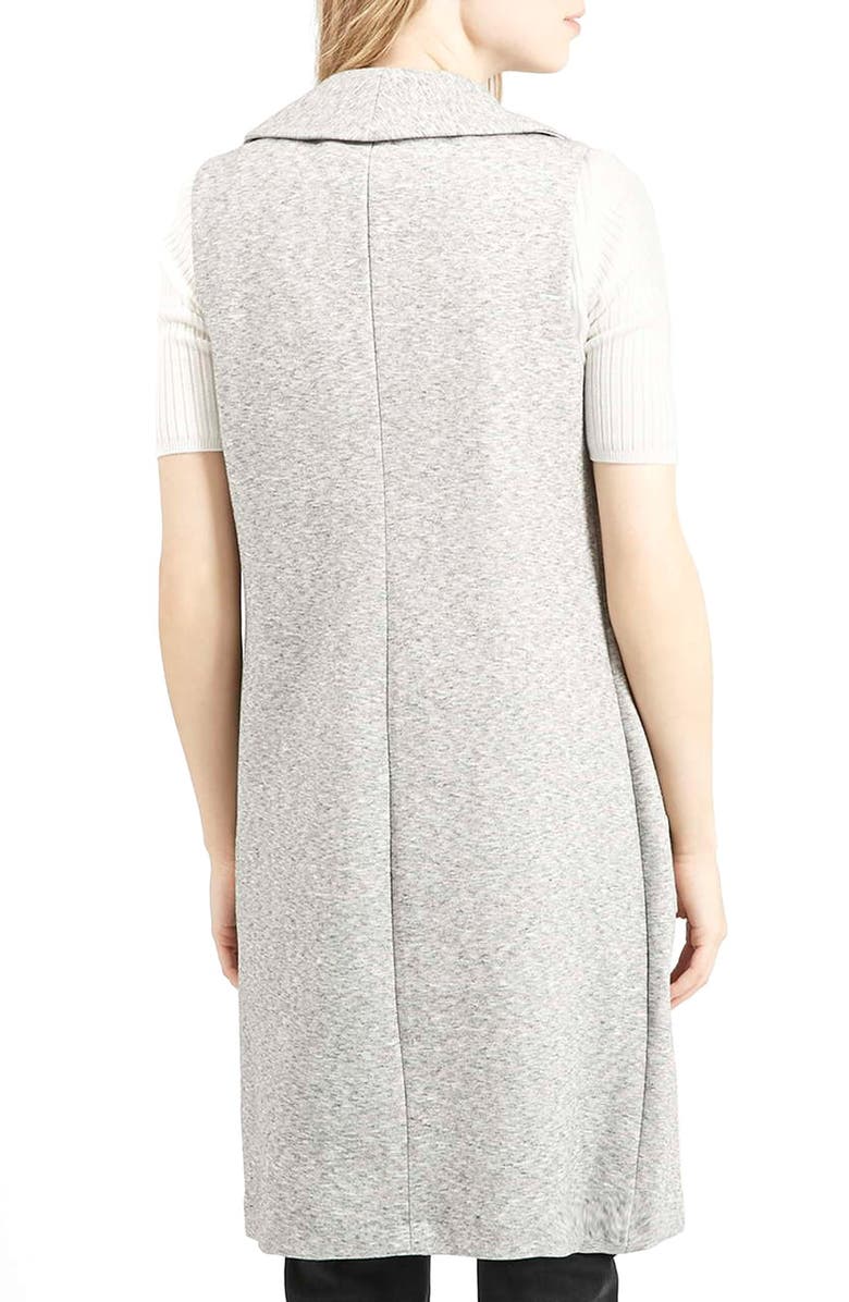 Topshop Marled Longline Vest, Alternate, color,