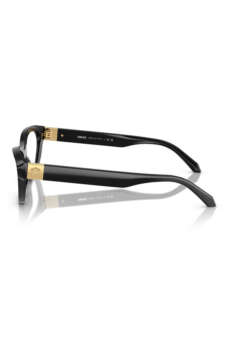 53mm Cat Eye Optical Glasses, Alternate, color, BLACK