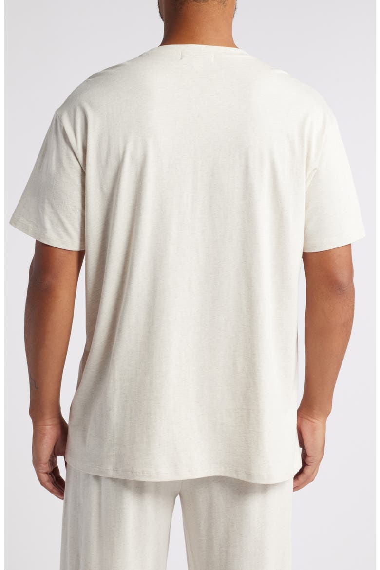 Cotton & Modal Crewneck T-Shirt, Alternate, color, BEIGE OATMEAL LT HEATHER