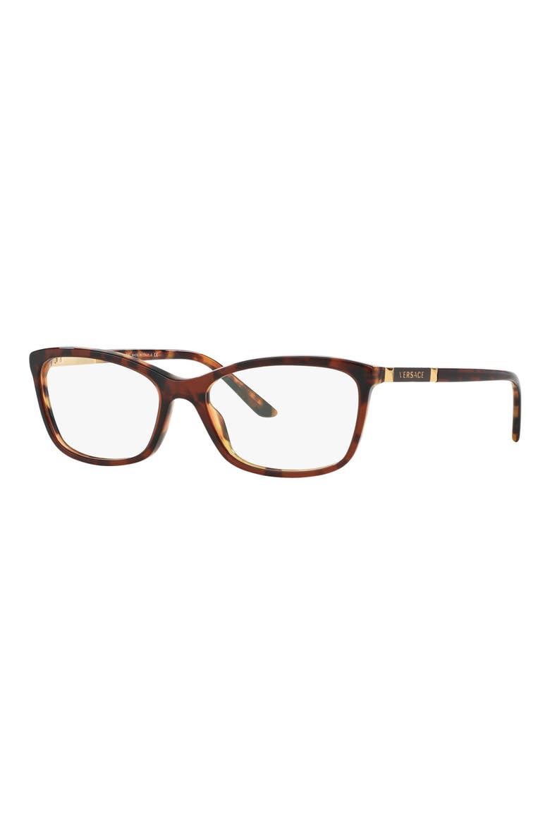 54mm Butterfly optical glasses, Alternate, color, AMBER HAVANA