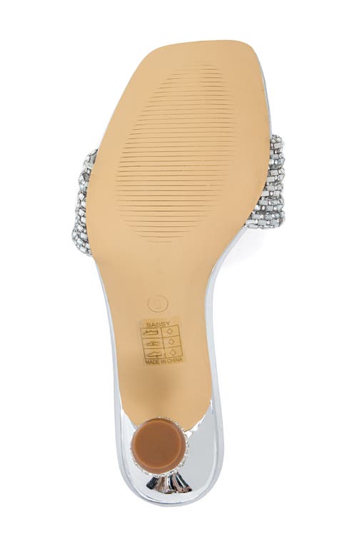 Ninety Union Sassy Crystal Slide Sandal In Silver