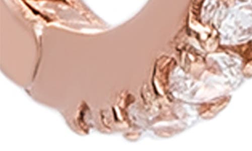 Suzy Levian Cubic Zirconia Hoop Earrings In Gold