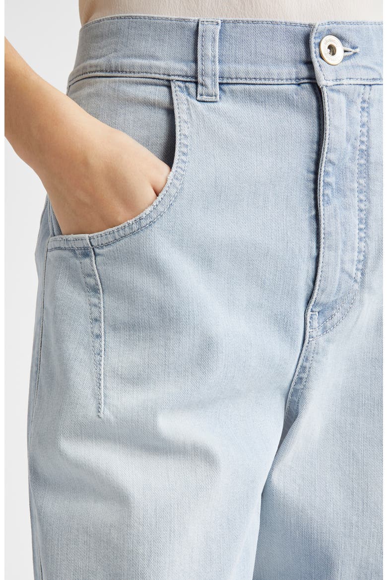 Distressed Stretch Denim Jeans, Alternate, color, DENIM