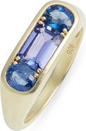 Meira T Tanzanite & Blue Sapphire Signet Ring