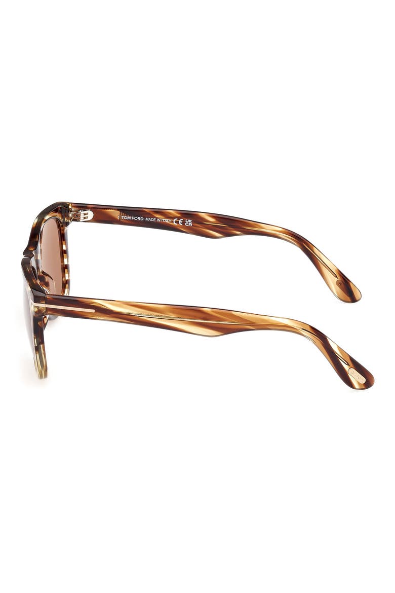 52mm Square Sunglasses, Alternate, color, COLORED HAVANA / BROWN