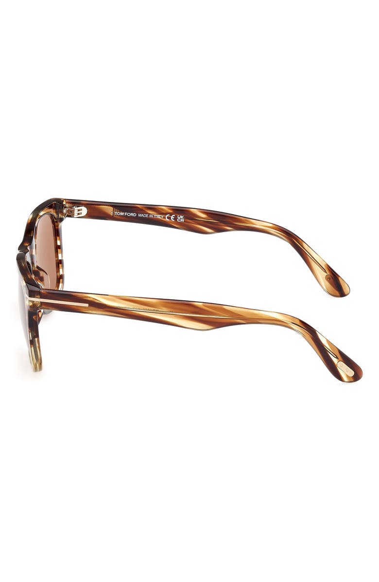 TOM FORD 52mm Square Sunglasses, Alternate, color, Colored Havana / Brown