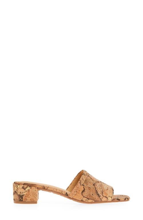 Chocolat Blu Cindy Slide Sandal In Gold Cork