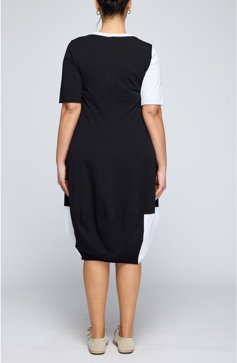 LUUKAA Slyph Two-Color Cotton Jersey Dress, Alternate, color, Original