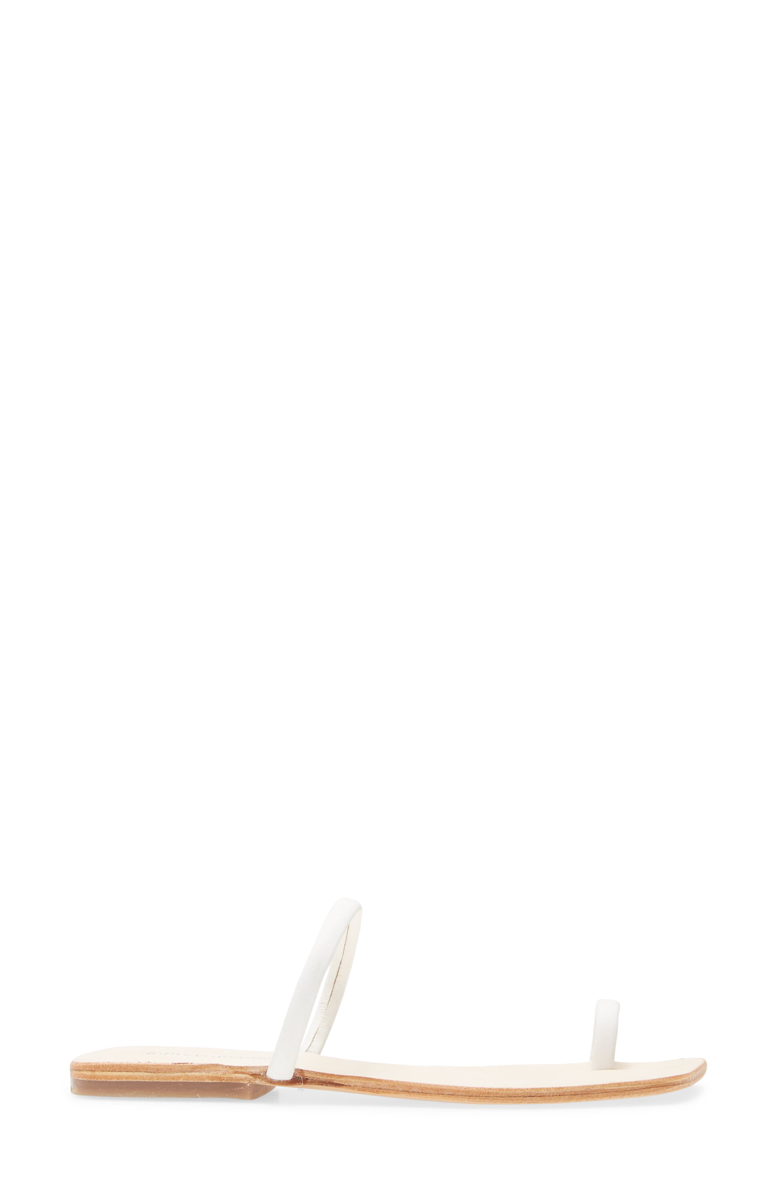 Darbey Toe Loop Sandal, Alternate, color, WHITE LEATHER