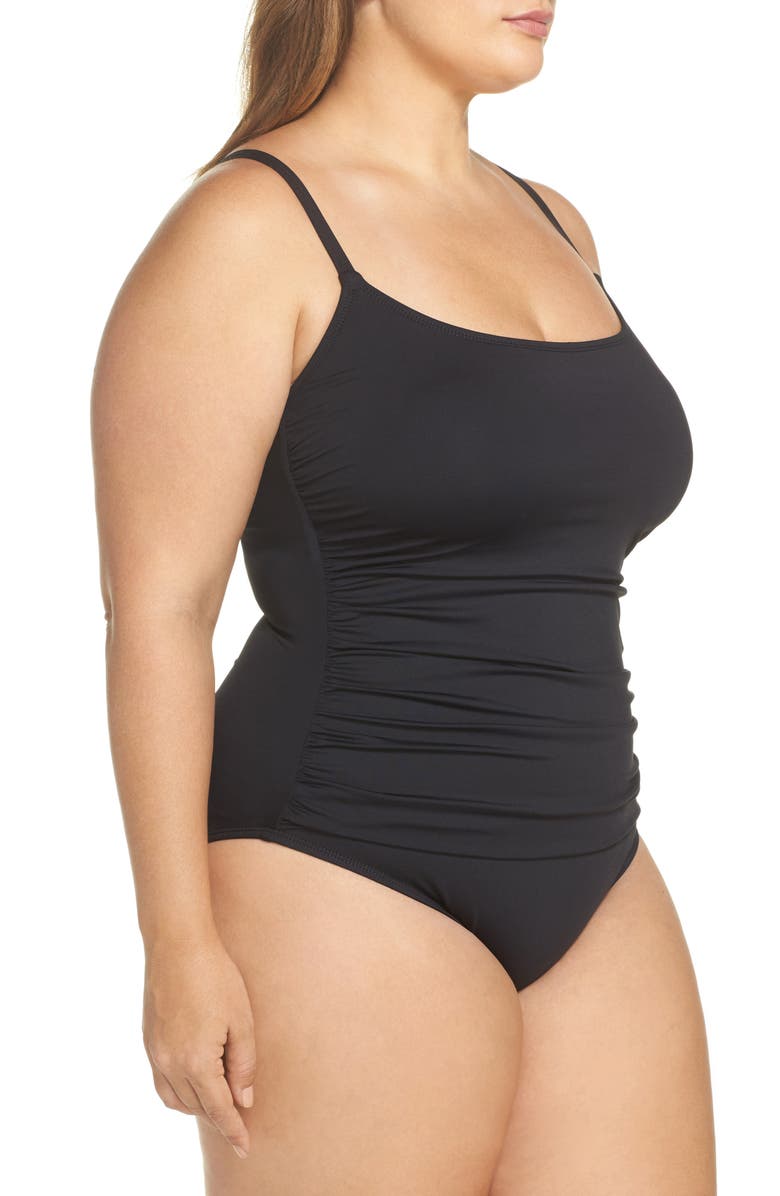 La Blanca Island One-Piece Swimsuit, Alternate, color, Black