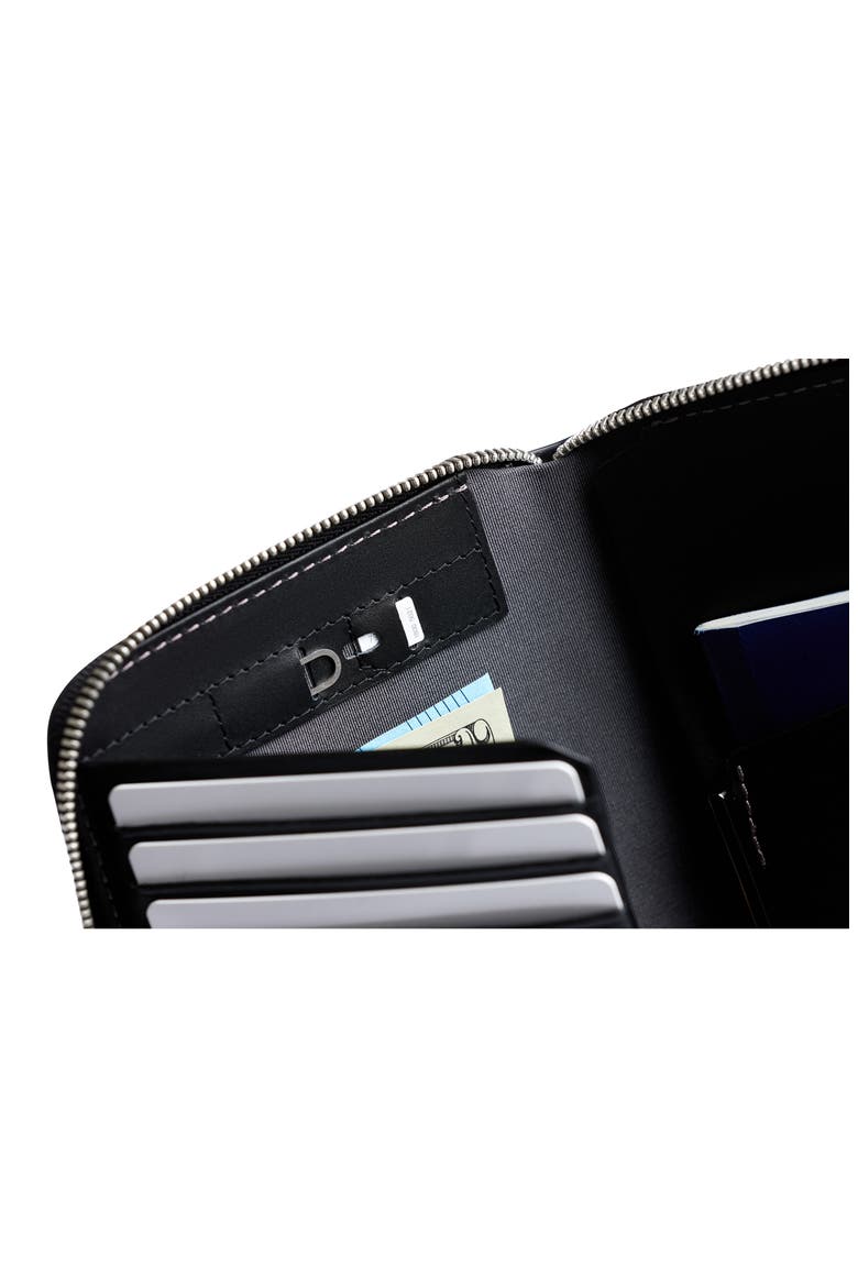 Leather RFID Travel Folio, Alternate, color, BLACK