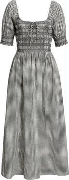 Hill House Home The Madeline Smocked Puff Sleeve Maxi Dress