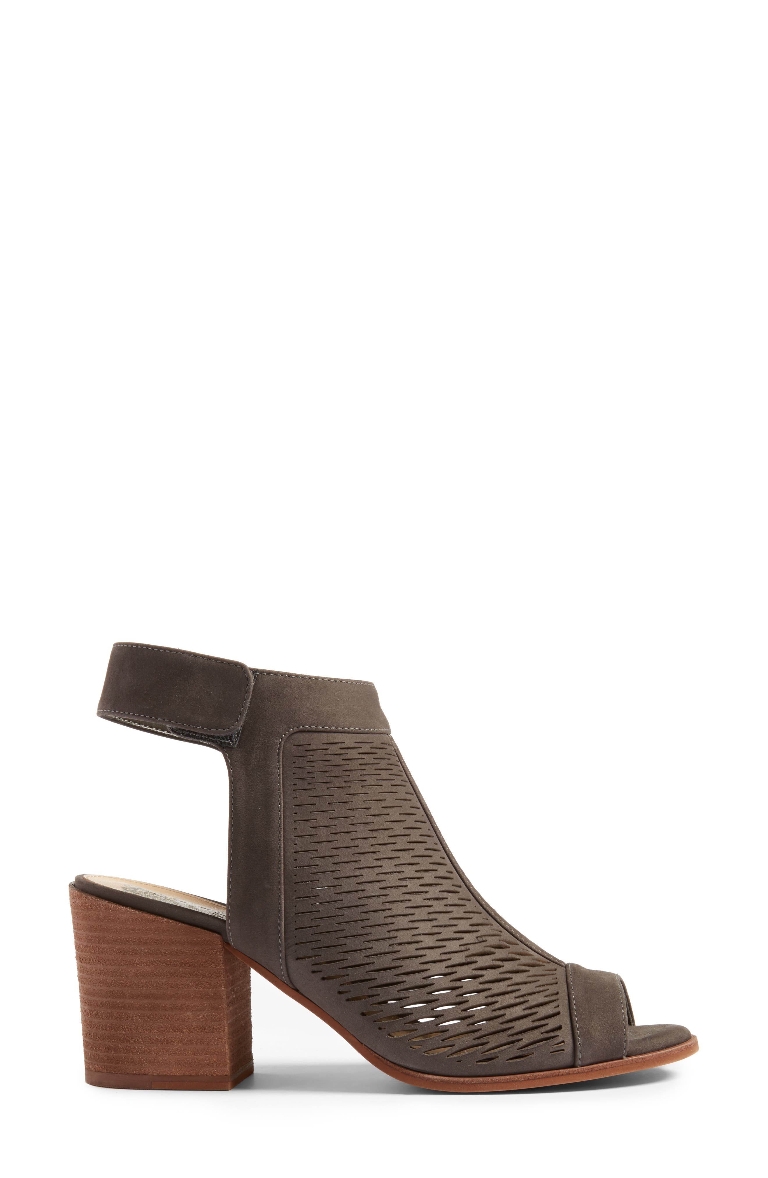 'Lavette' Perforated Peep Toe Bootie (Nordstrom Exclusive), Alternate, color, GREYSTONE SUEDE