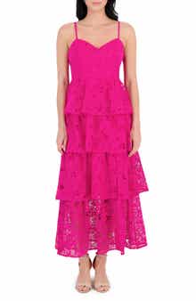 Embroidered Lace Maxi Dress