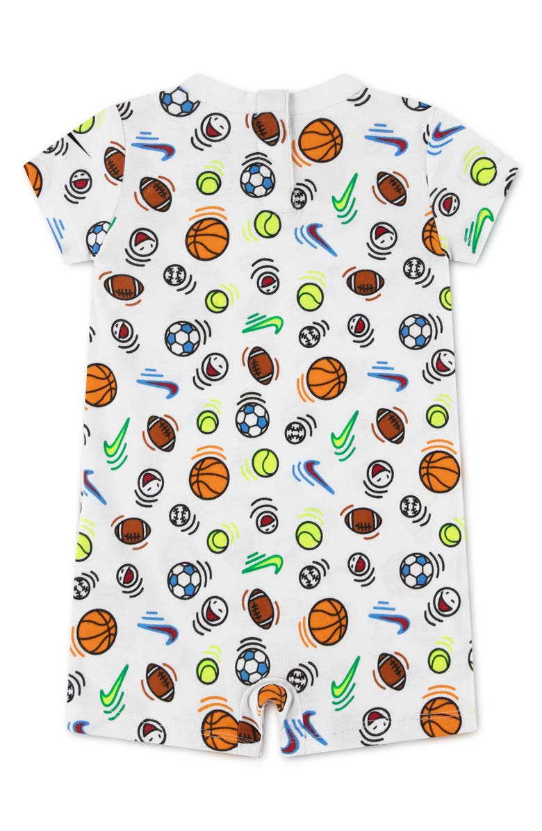 Nike Swoosh Sportball Romper, Alternate, color, White