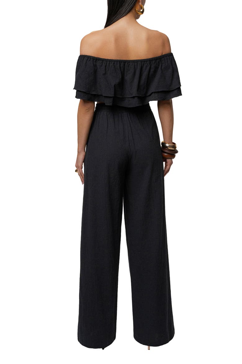 Marina Two-Piece Pant Set, Alternate, color, Black