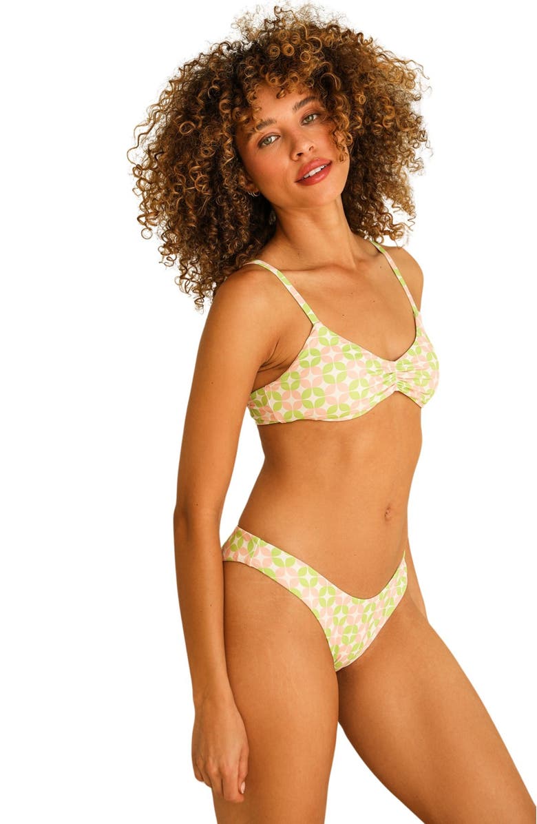 Dippin Daisys Britney Adjustable Shoulder Bikini Top, Alternate, color, Retro Pop