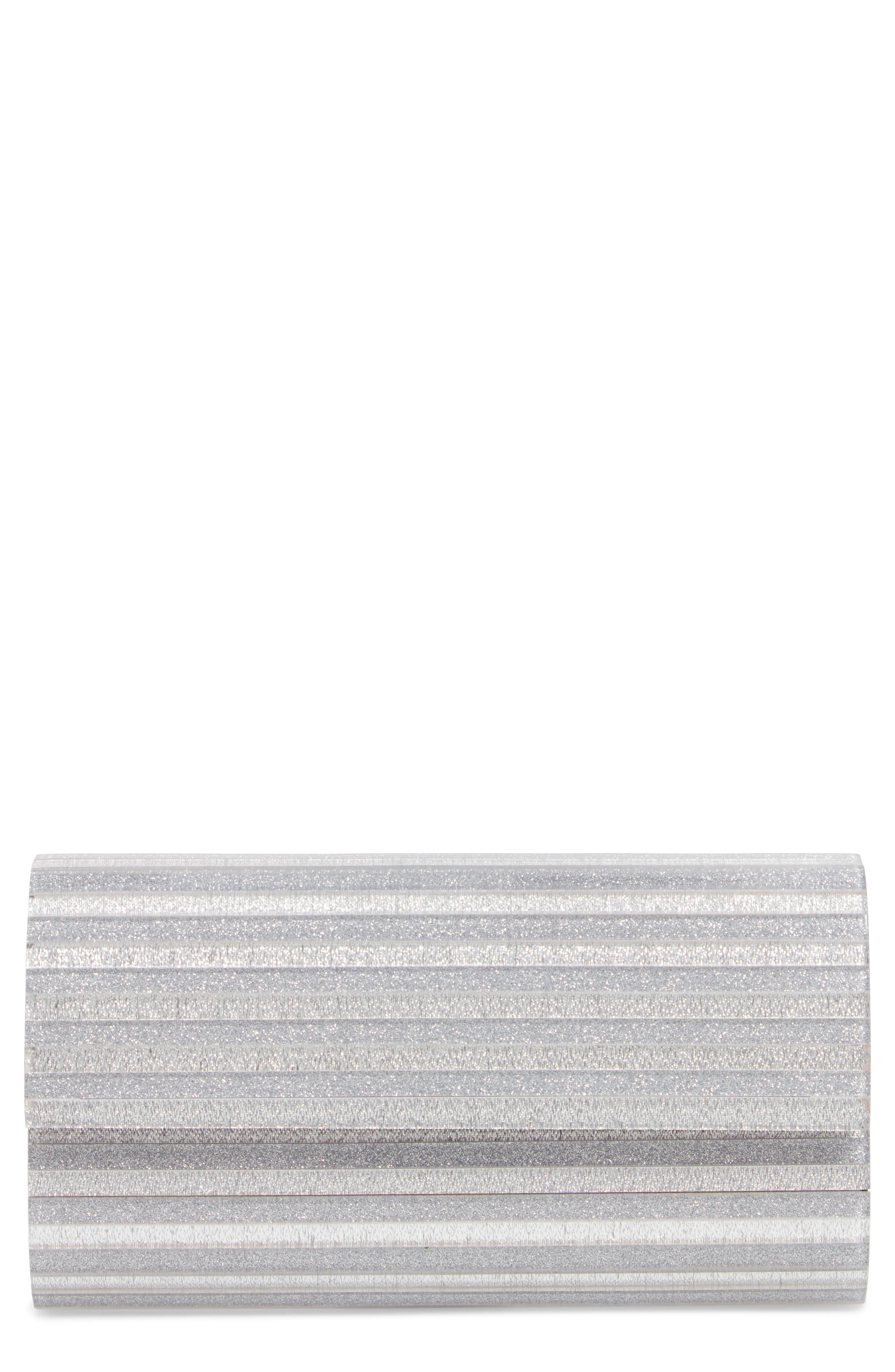 Nordstrom Glitter Lucite<sup>®</sup> Bar Clutch, Main, color, 
