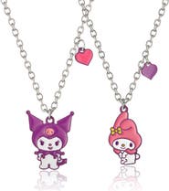 Hello Kitty Kuromi and My Melody Necklace Set