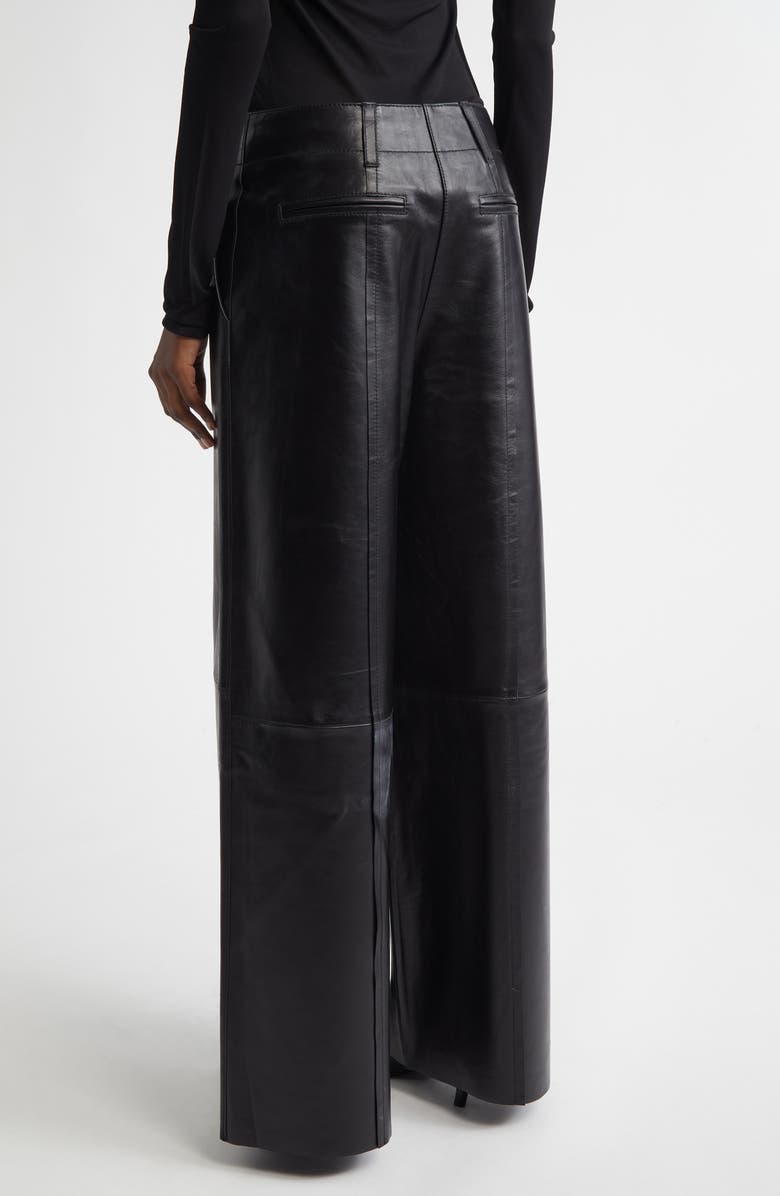 Stand Studio Lauri Leather Trousers, Alternate, color, Black