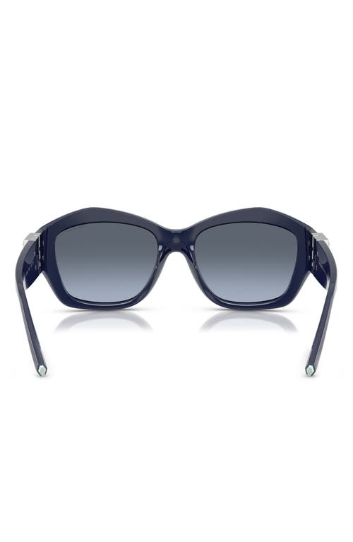 Tiffany & Co . 54mm Gradient Pillow Sunglasses In Blue