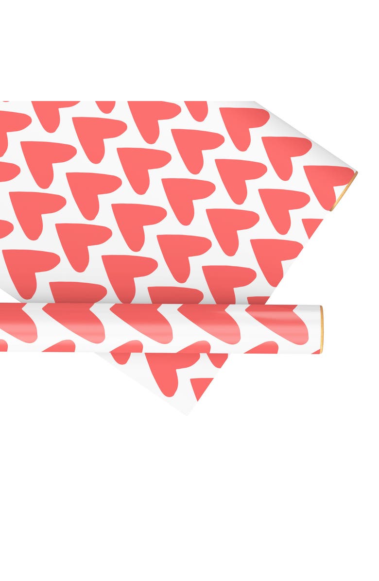 Ramus & Co Eight Sheets Two-Sided "Hearts" Heavyweight Gift Wrap, Main, color, Multicolored