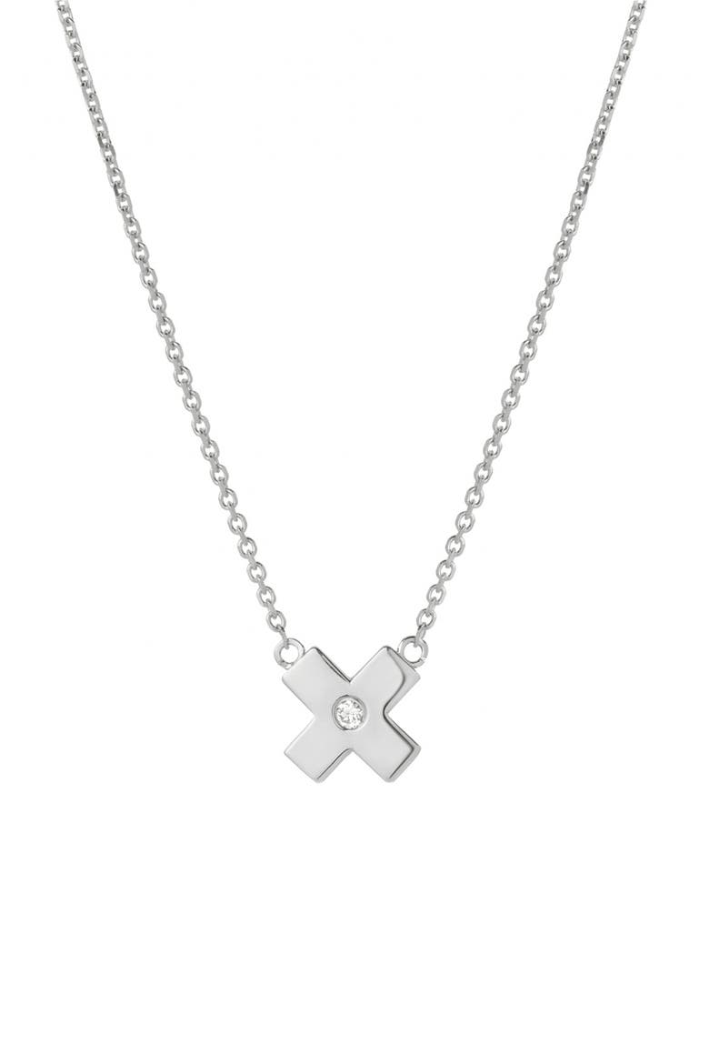 Forever Collection - X Diamond Pendant Necklace, Main, color, WHITE GOLD