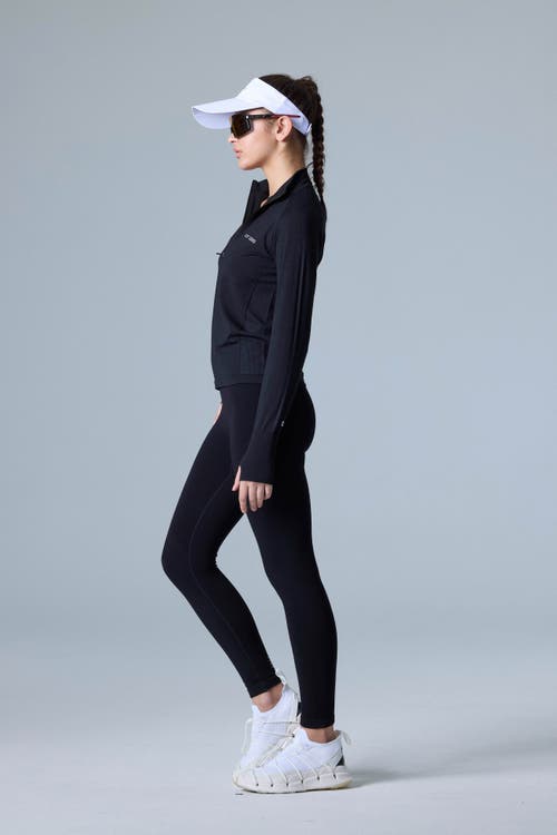 Cozy Zero Tech Merino Classic Fit Half Zip Long Sleeve Top In Black