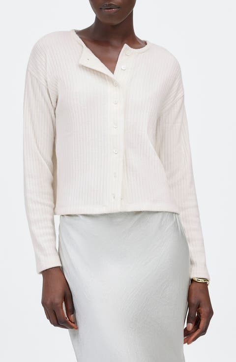 (取寄) メイドウェル レディース ボートネック コットン リブ ロング スリーブ Madewell women Madewell Boatneck Cotton Rib Long Sleeve Winter White Ribbed Long-Sleeve Boatneck Top | Madewell