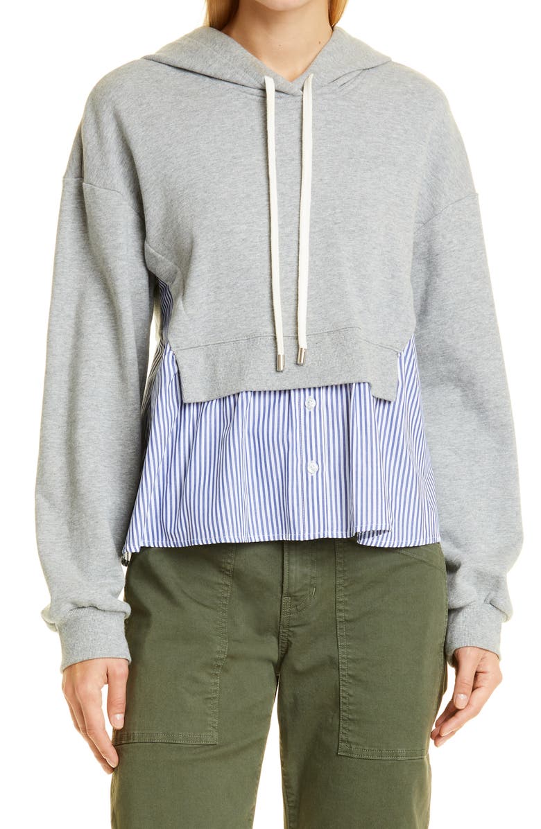 Veronica Beard Hockley Mixed Media Sweatshirt, Main, color, 