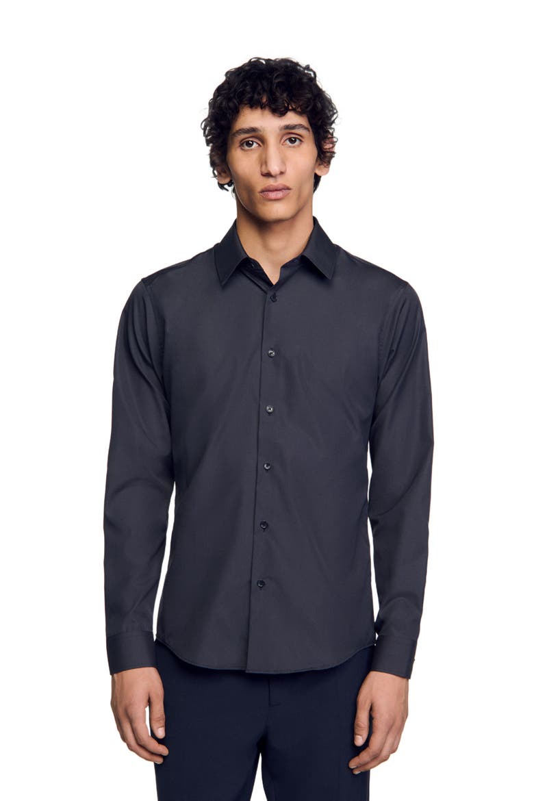 Long-sleeved shirt, Alternate, color, Charcoal grey