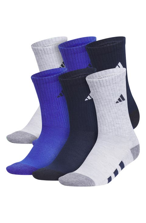 Kids' AEROREADY Athletic 6-Pack Cushioned Crew Socks (Big Kid)