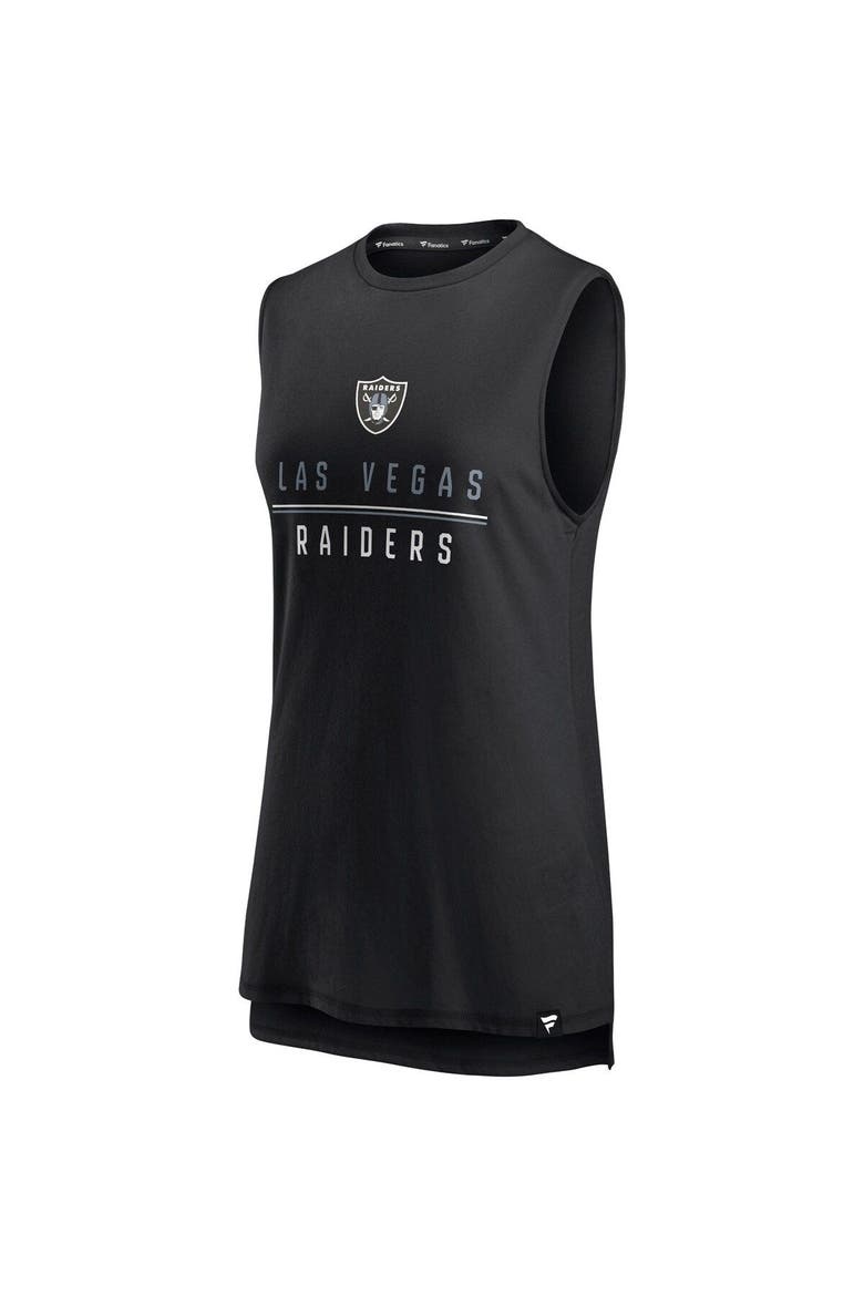 Women's Fanatics Branded Black Las Vegas Raiders True Contender Tank Top, Alternate, color, Black