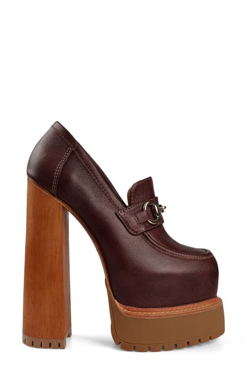 Zigi Thai Platform Bit Loafer Pump In Brown