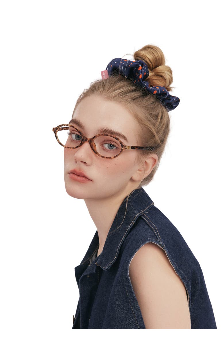OLAH Celestia Silk Scrunchie, Alternate, color, Blue