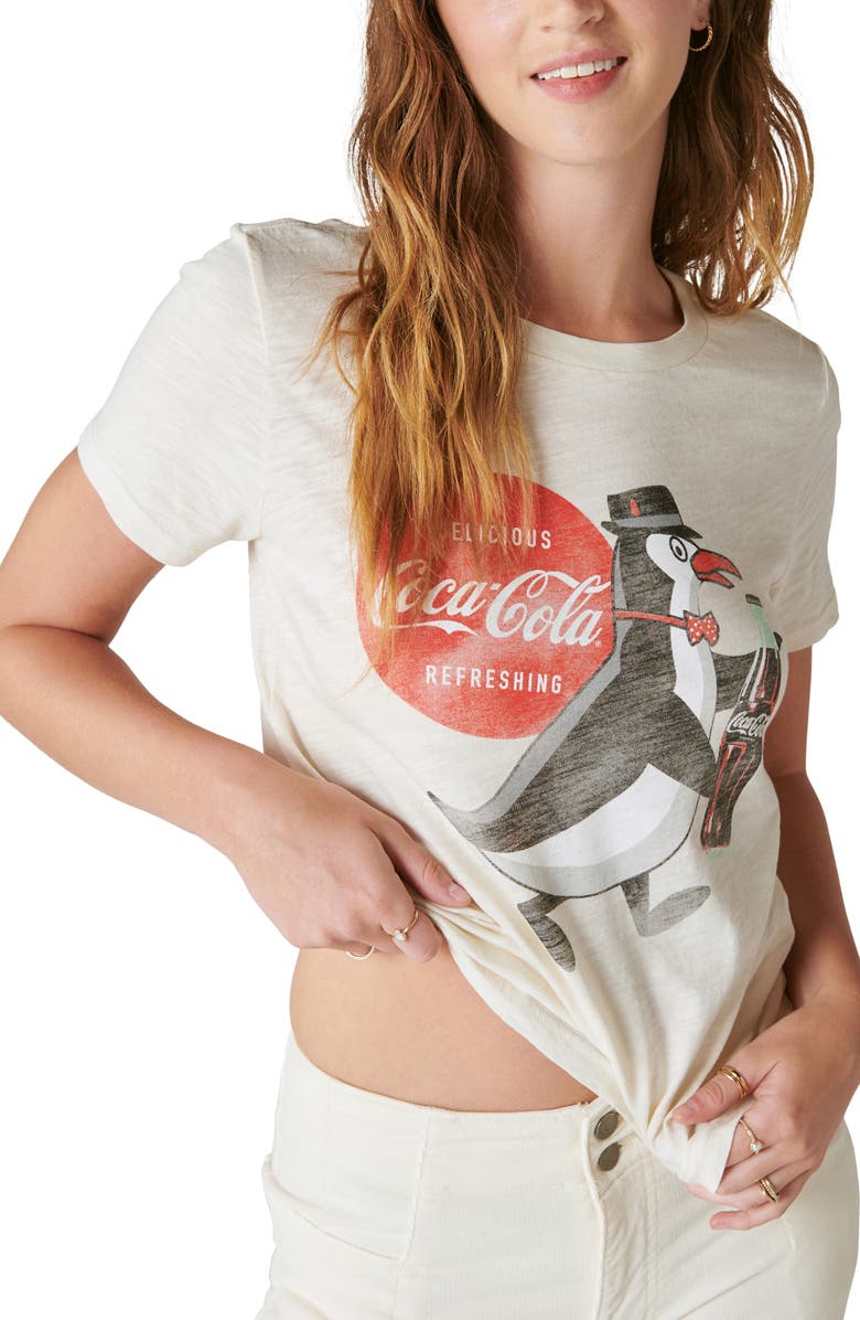 Lucky Brand Coca-Cola<sup>®</sup> Penguin Graphic T-Shirt, Alternate, color,