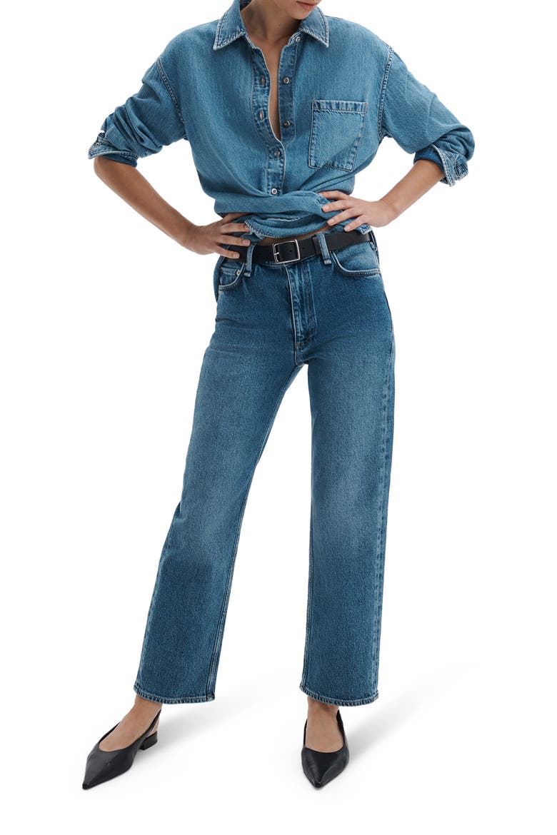 Harlow Mid Rise Ankle Straight Leg Jeans, Alternate, color, ACCORD