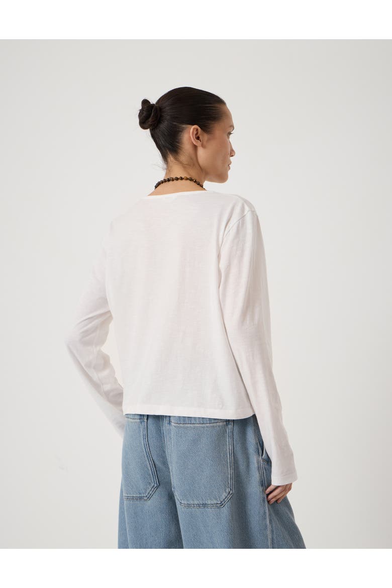 Mikaela Long Sleeve Cardigan, Alternate, color, Ecru