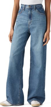 【HI FI FNK】Grid Stud Wide Denim Felicia Cotton Wide Fit Baggy Jeans CN425 - Acubi style | LEWKIN