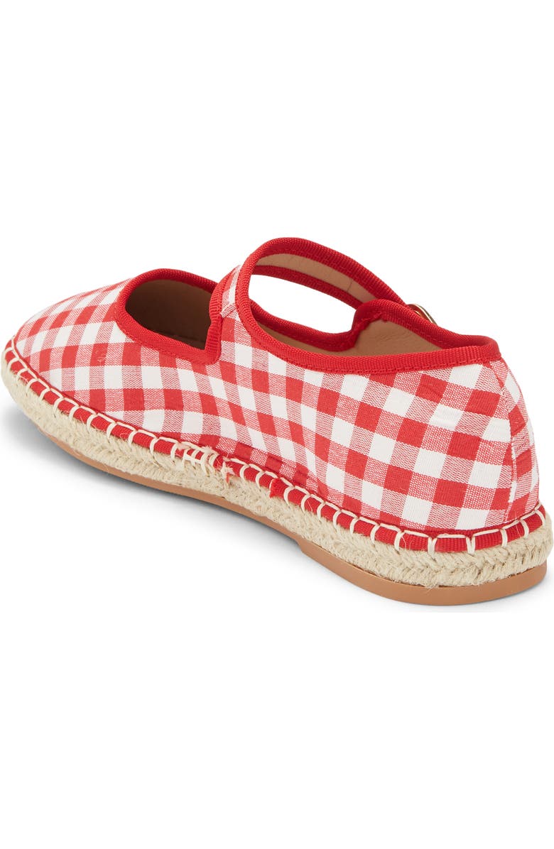 TOP MODA Fallon Gingham Mary Jane Flat, Alternate, color, Red Can