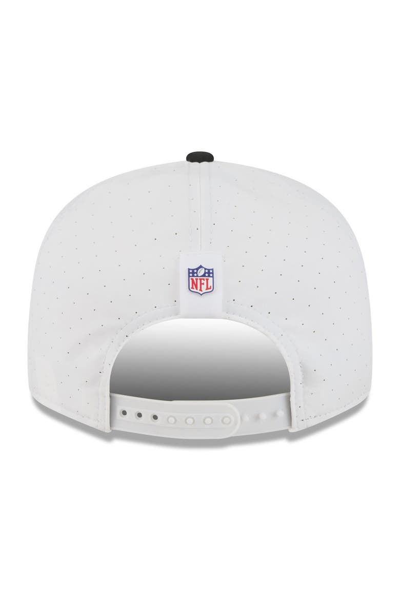 New Era Men's New Era White/Black Las Vegas Raiders 2025 NFL Training Camp Split Panel 9FIFTY Snapback Hat, Alternate, color, White