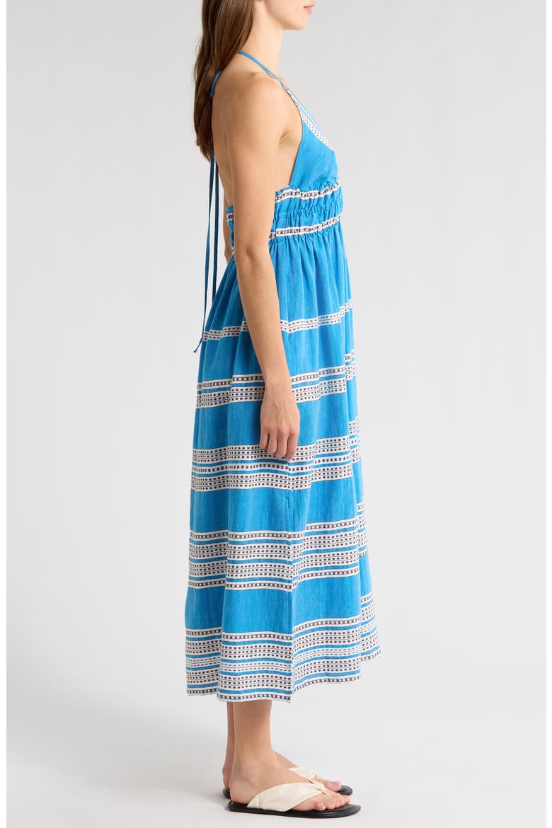 Gete Hand Woven Cotton Cover-Up Dress, Alternate, color, AMIRA BALTIC