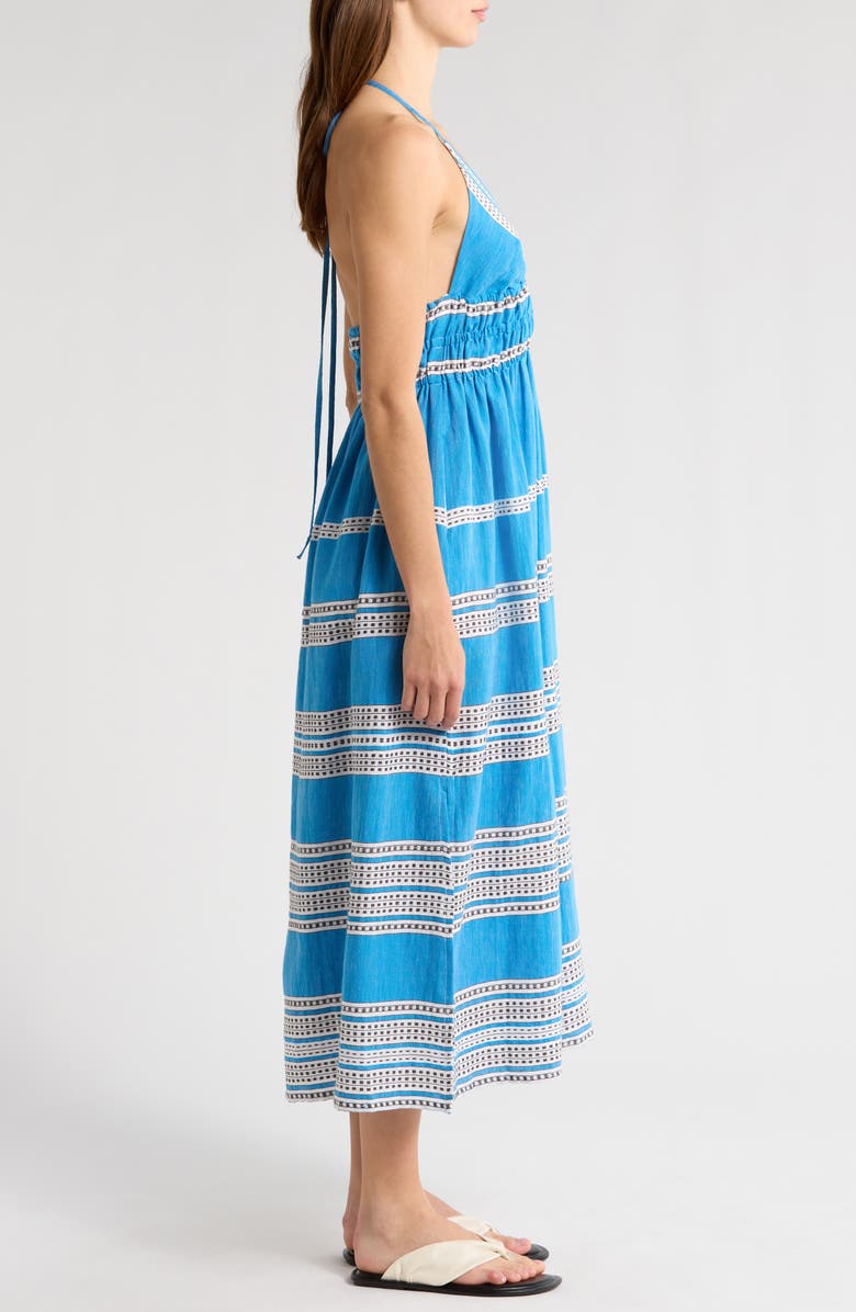 lemlem Gete Hand Woven Cotton Cover-Up Dress, Alternate, color, Amira Baltic