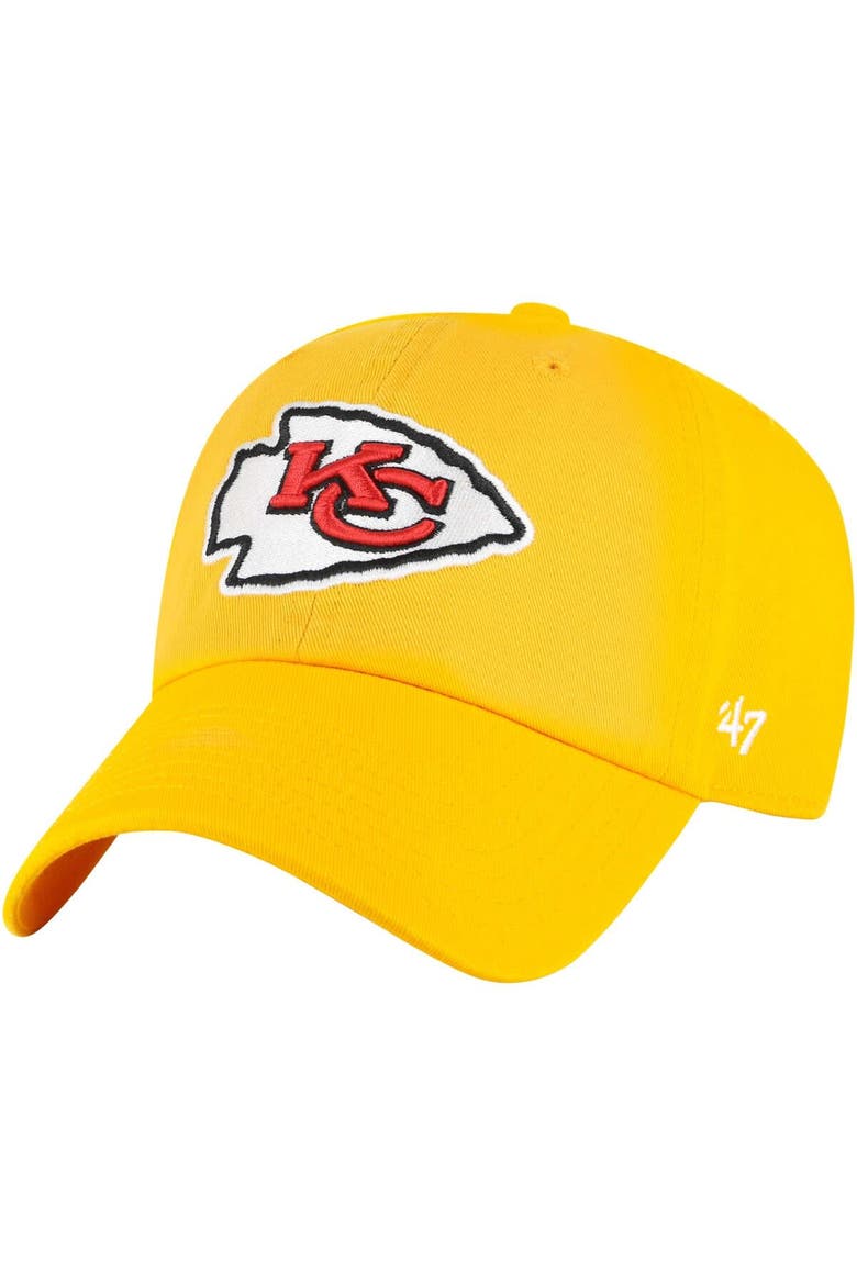 Men's '47 Gold Kansas City Chiefs Secondary Clean Up Adjustable Hat, Main, color, Gold