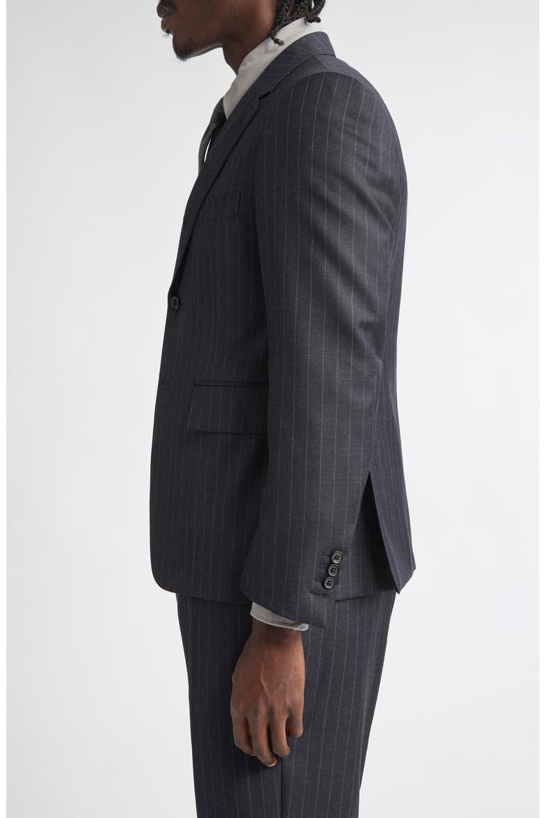 Fit 1 Pinstripe Wool Sport Coat, Alternate, color, DARK GREY