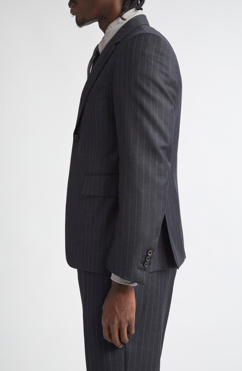Thom Browne Fit 1 Pinstripe Wool Sport Coat, Alternate, color, Dark Grey