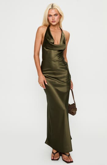 Rosaminta Satin Halter Dress