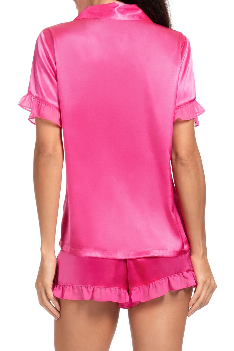 Alice Ruffle Trim Short Pajamas, Alternate, color, HOT PINK
